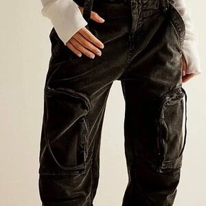 Free people Black Cargo Women Jeans size XS